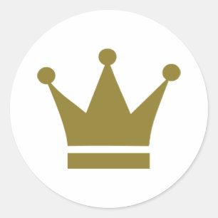 Krone Runder Aufkleber