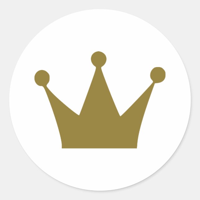 Krone Runder Aufkleber (Vorderseite)