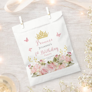 Krone   Schmetterlinge BlumenPrinzessin 1. Geburts Geschenktütchen