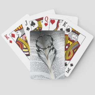 Krone von Thorns Herz und Bibel Spielkarten