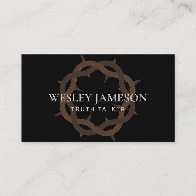 Krone von Thorns Visitenkarte (Vorderseite)