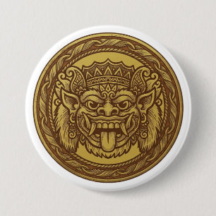 Kronen-Barong-Medaille Button