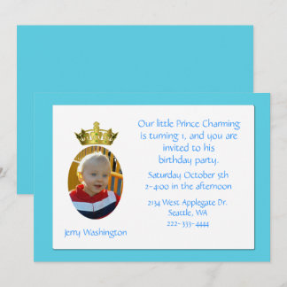 Kronen-Foto-Geburtstags-Party Einladung