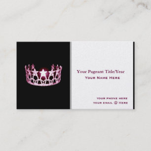 Kronen-Gewohnheits-Visitenkarten Art Fräuleins USA Visitenkarte