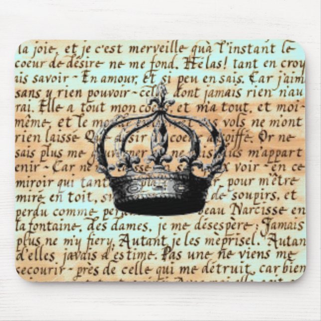Kronen-Kalligraphie Mousepad (Vorne)