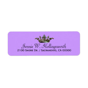 Kronen-Lavendel-Girly Rücksendeadresse
