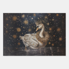 Kronen - Ölgemälde - Geschenkpapier Set