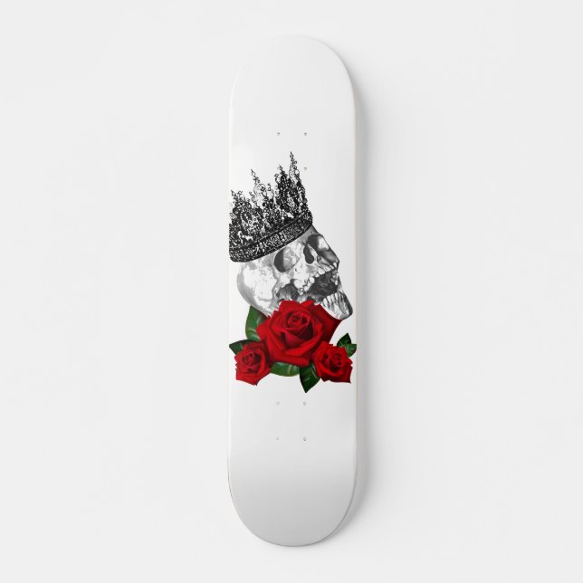 KRONEN-SCHÄDEL-ROSE Skateboard (Vorne)