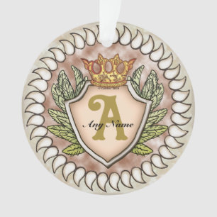 Kronenflügel-Monogramm Ornament