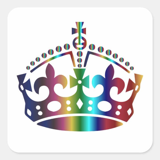 Kronenkralle behalten - Hintergrund ändern Quadratischer Aufkleber (Vorderseite)