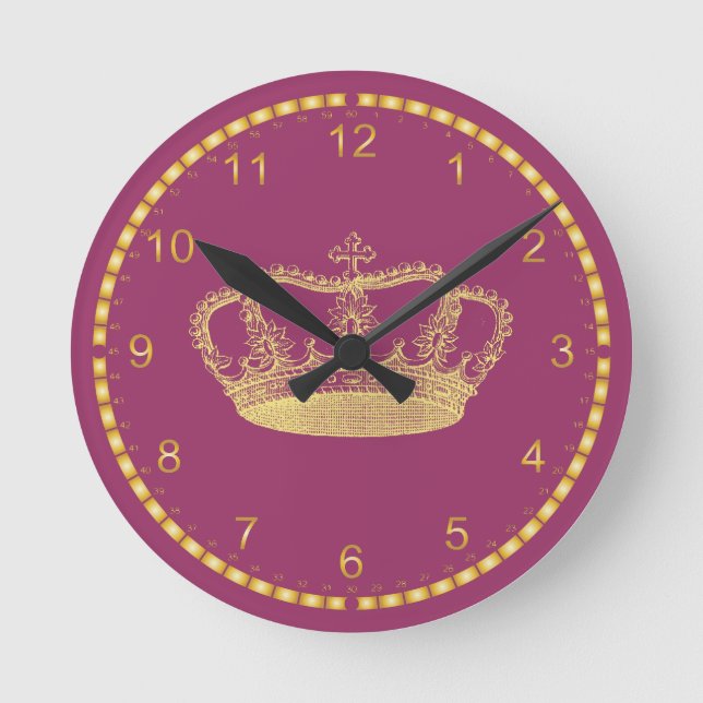 Kronenmauer Runde Wanduhr (Vorderseite)