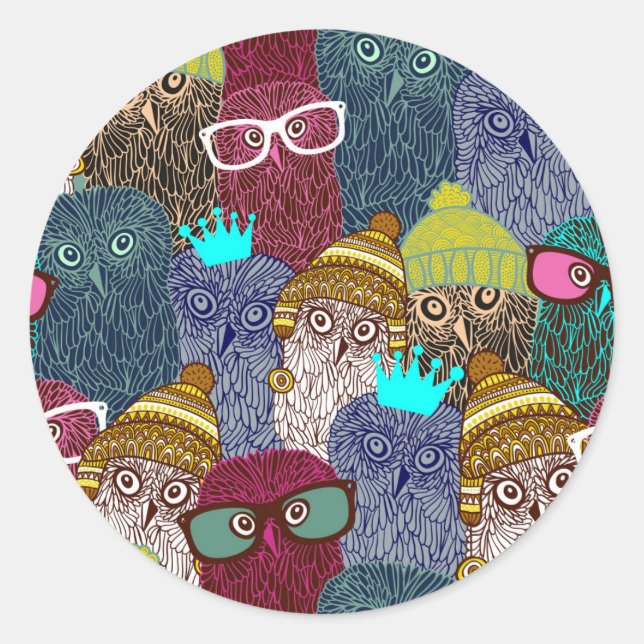 Kronenschale Runder Aufkleber (Vorderseite)