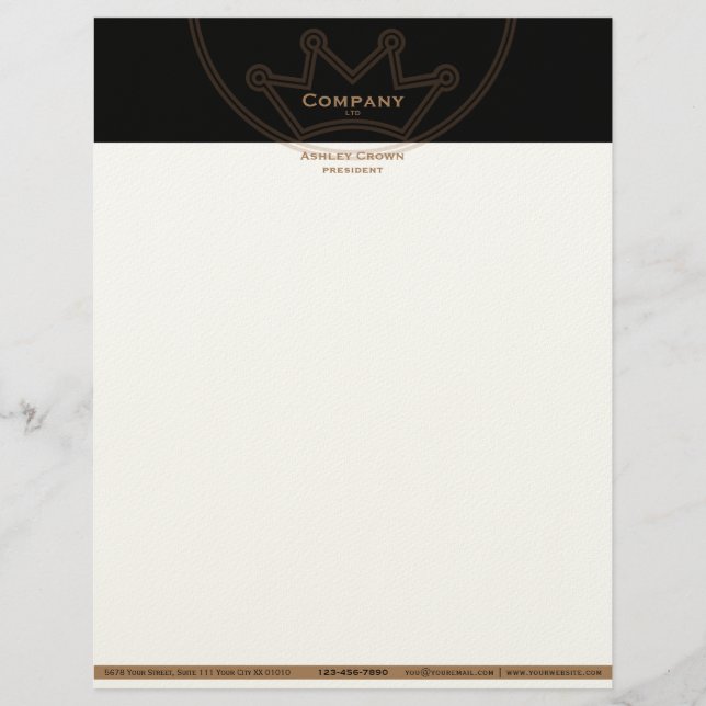Kronenschrift Briefbogen (Vorderseite)