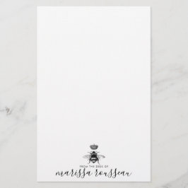 Kronenschrift für das Queen Bee Logo Briefpapier