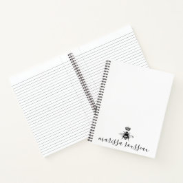 Kronenschrift für das Queen Bee Logo Notizbuch