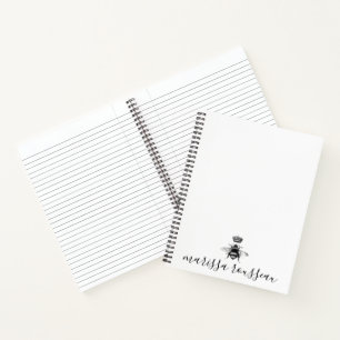 Kronenschrift für das Queen Bee Logo Notizbuch