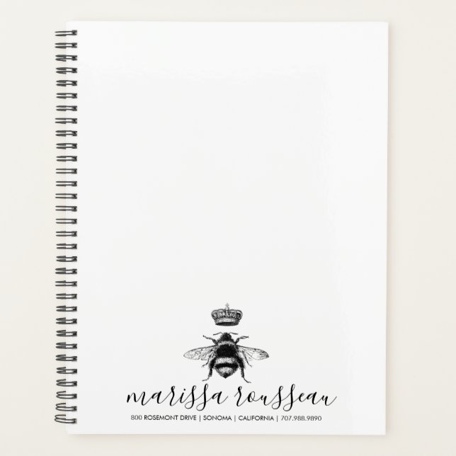 Kronenschrift für das Queen Bee Logo Planer (Vorderseite)