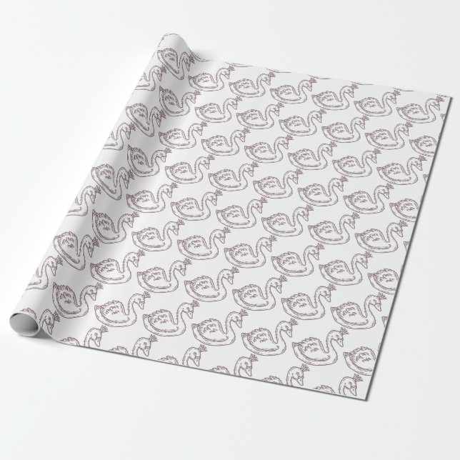 Kronenschwan Geschenkpapier (Ungerollt)