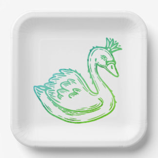 Kronenschwan Pappteller