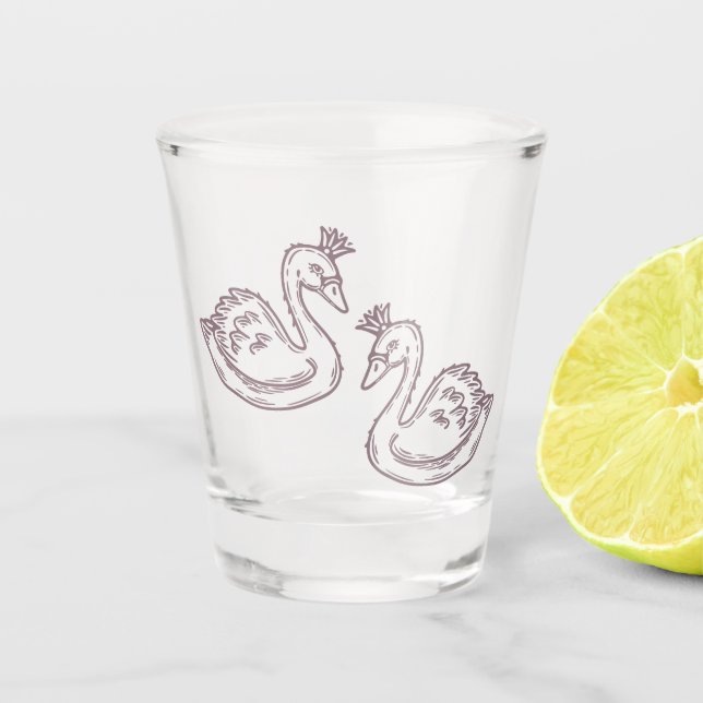 Kronenschwan Schnapsglas (Vorderseite)