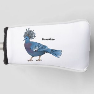 Kronentaube-Vogel-Cartoon-Illustration Golf Headcover