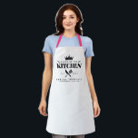 Kronkönigin der Küche Lady Koch Personalisiert Schürze<br><div class="desc">Perfekte Geschenke für deine Mutter, Oma, Schwester oder jede wichtige Dame in deinem Leben, die Lieben zum Kochen! Königin der Schürze Küche. Einfach zu personalisieren!</div>