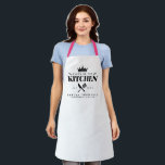 Kronkönigin der Küche Lady Koch Personalisiert Schürze<br><div class="desc">Perfekte Geschenke für deine Mutter,  Oma,  Schwester oder jede wichtige Dame in deinem Leben,  die Lieben zum Kochen! Königin der Schürze Küche. Einfach zu personalisieren!</div>
