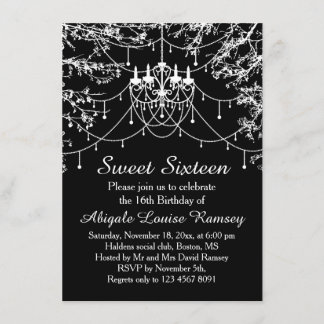 Kronleuchter, Baumlichter in der Nacht 16 . Geburt Einladung