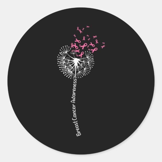 Kronleuchter Brustkrebs-Aufklärungskrieger Rosa Runder Aufkleber (Vorderseite)