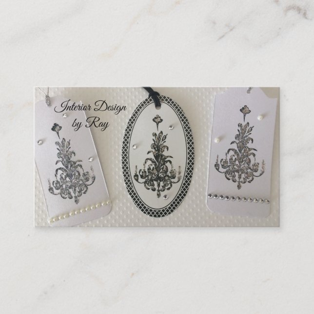 Kronleuchter - Design Visitenkarte (Vorderseite)