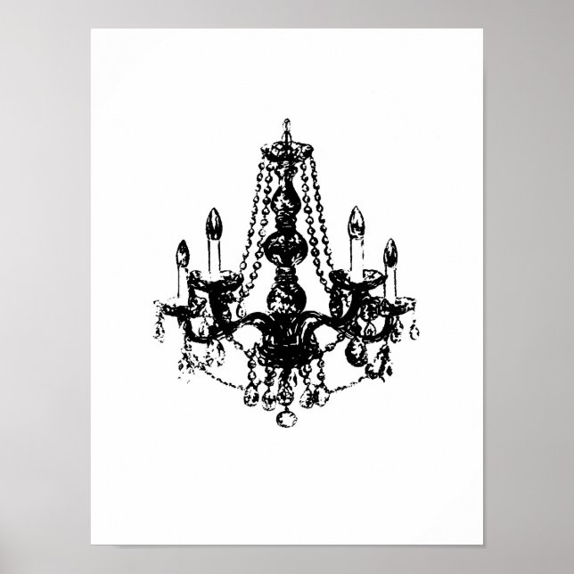 Kronleuchter Elegance ~ Print / Poster (Vorne)