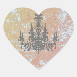 Kronleuchter - FARBE / FORM / GRÖSSE Herz-Aufkleber