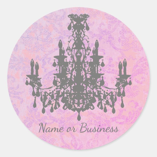 Kronleuchter - FARBE / FORM / GRÖSSE Runder Aufkleber (Vorderseite)