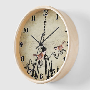 Kronleuchter-Liebhaber-Uhr Little Chickadee Wanduhr