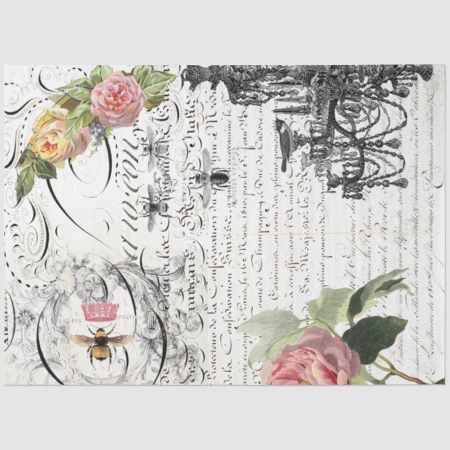 Kronleuchter Queen Bee Decoupage Seidenpapier (Vorderseite)
