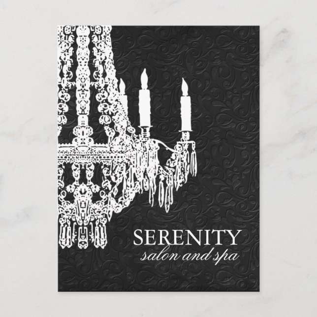 Kronleuchter - Wellness-Center-Werbepostkarte Postkarte (Vorderseite)