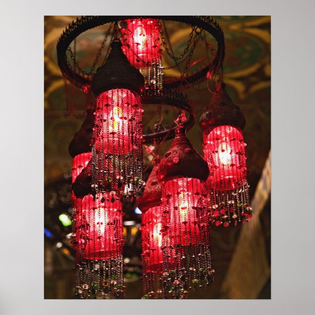 Kronleuchter zum Verkauf, Khan el Khalili Bazaar, Poster (Vorne)