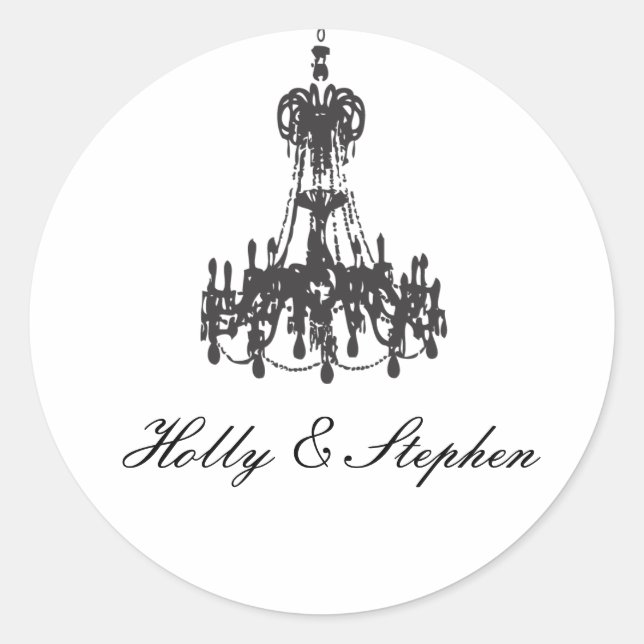 Kronleuersticker von TearDrop Hochzeiten Runder Aufkleber (Vorderseite)