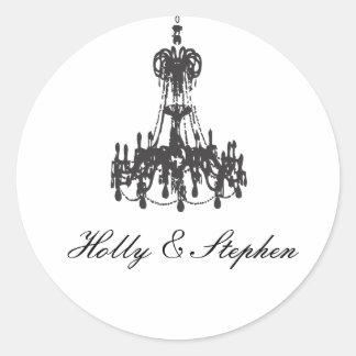Kronleuersticker von TearDrop Hochzeiten Runder Aufkleber