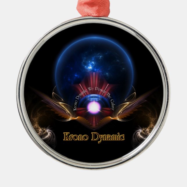 Krono Dynamisches Fraktal Kunst, Dichtung und Musi Ornament Aus Metall (Vorne)