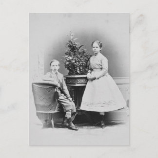 Kronprinz Rudolf von Österreich mit Schwester Gise Postkarte