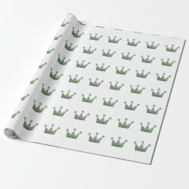 Kronprinzen Prinz Minze grün Geschenkpapier