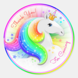 Kronprinzessin Unicorn Umschlag Aufkleber Kinder