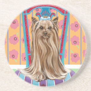 Kronprinzessin Yorkie Sandstein Untersetzer