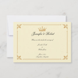 Kronregulierung in Gold und Elfenbein Save the Dat Save The Date