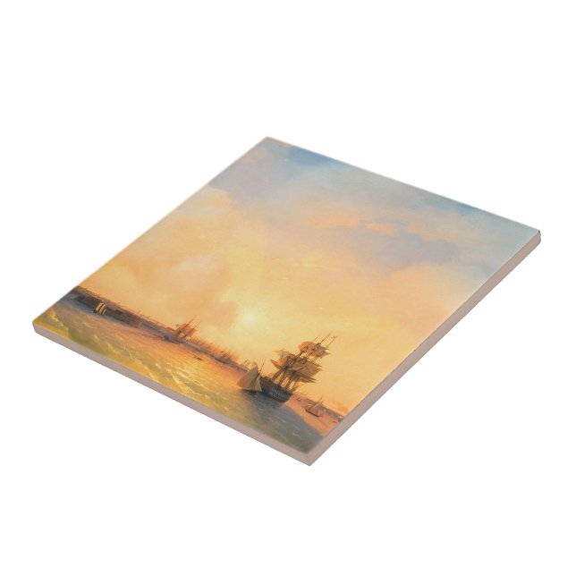 Kronstadt Fort-Kaiser Alexander Iwan Aivazovsky Fliese (Seite)