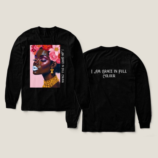 Krönt in der blühenden Königin Tri-Blend Shirt (Design Vorderseite & Rückseite)