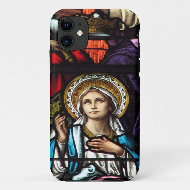 Krönung der gesegneten Jungfrau Mary Stetting Glas Case-Mate iPhone Hülle (Rückseite)