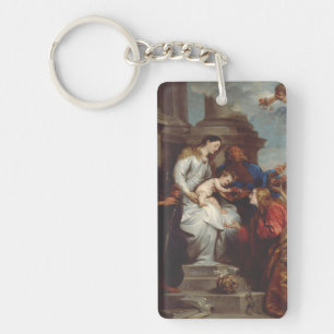 Krönung der heiligen Rosalia von Anthony van Dyck Schlüsselanhänger