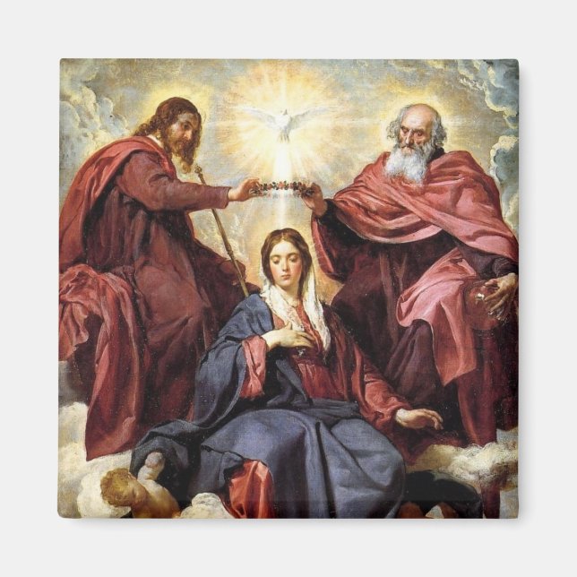 Krönung der Jungfrau Mary Magnet (Vorne)